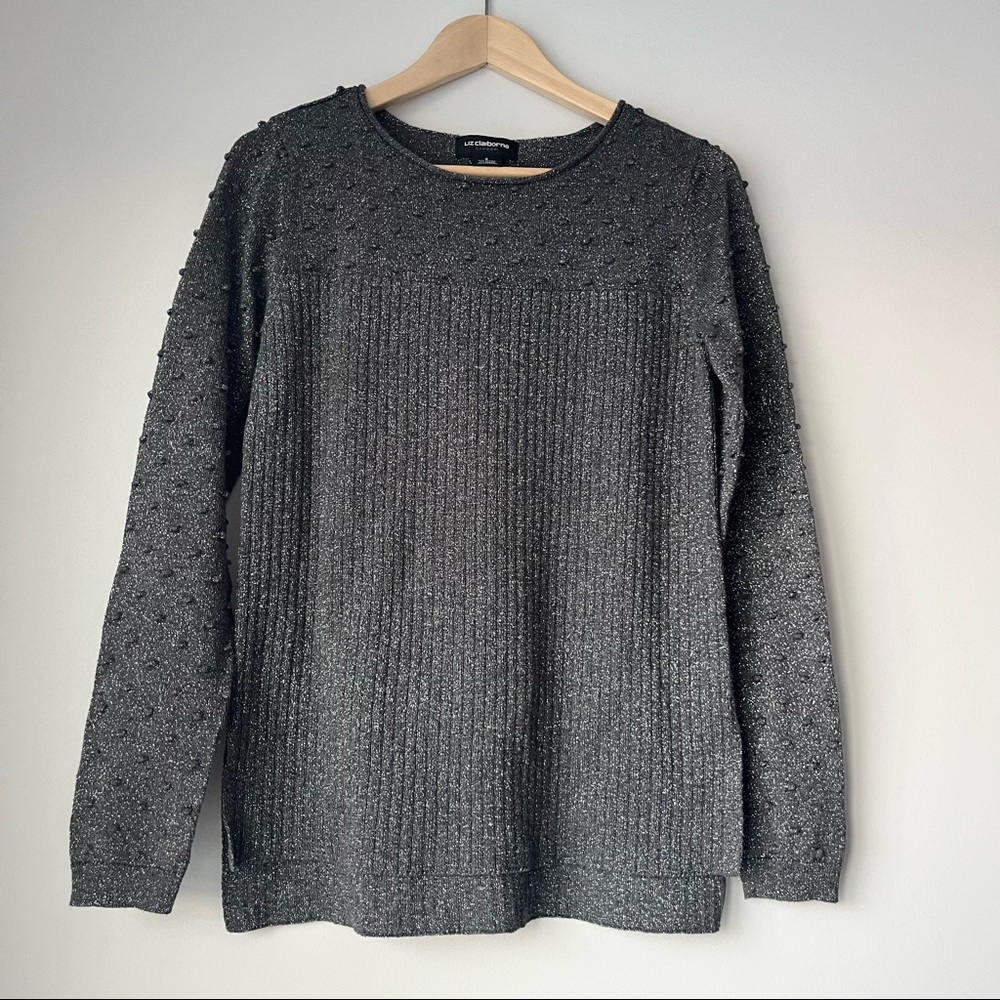 Gray Shimmer Liz Claiborne Sweater